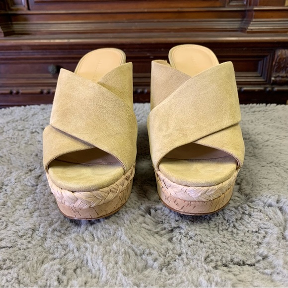 Veronica Beard | Loro Cork Braided Trim Wedge Sandal in Desert Sport Size 6.5 - Picture 3 of 8